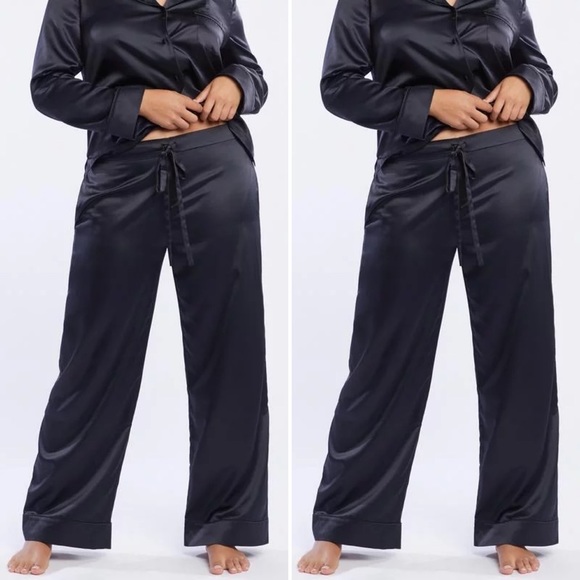 Savage x Fenty Rihanna Black Satin Pajama Set Size 3X - Picture 2 of 13